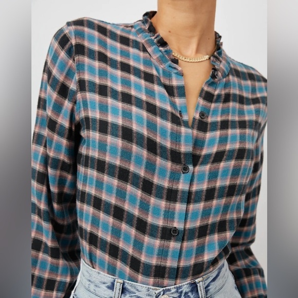 Rails Blue and Black Plaid Button Down Shirt - Picture 16 of 16